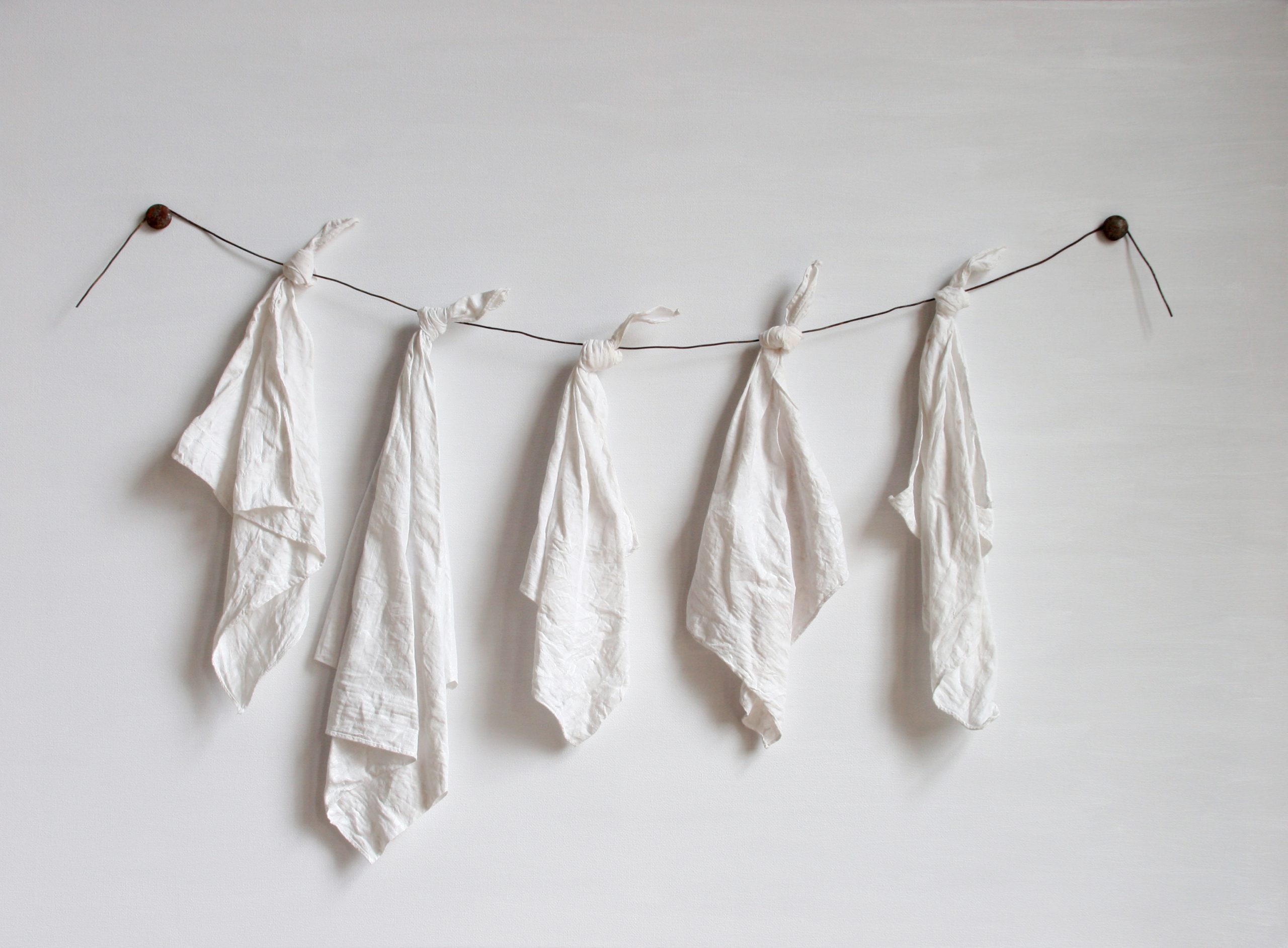 Kunst zakdoekjes waslijn